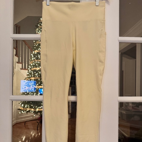 Athleta Pants - NWT INTERVAL STASH HIGH RISE 7/8 LEGGING TIGHT, SIZE MEDIUM, GLOW LIGHT YELLOW